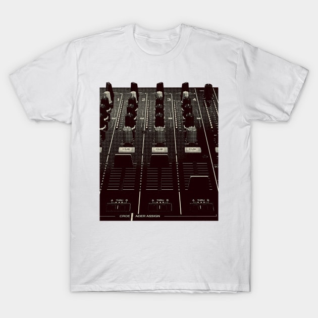 DJ Mixer, Fader and Knobs - Photo T-Shirt by ArtOfDJShop